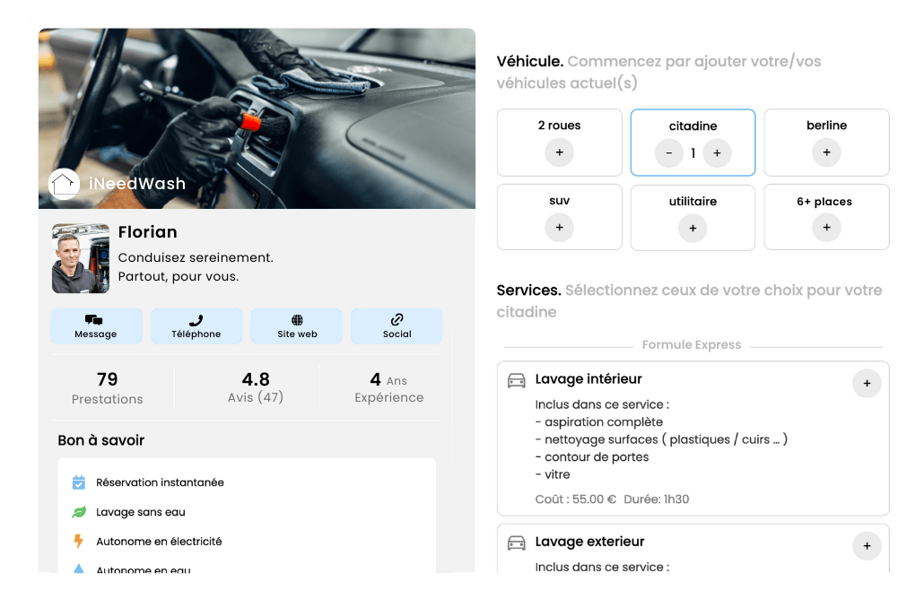 Présentation du profil professionnel sur Octav