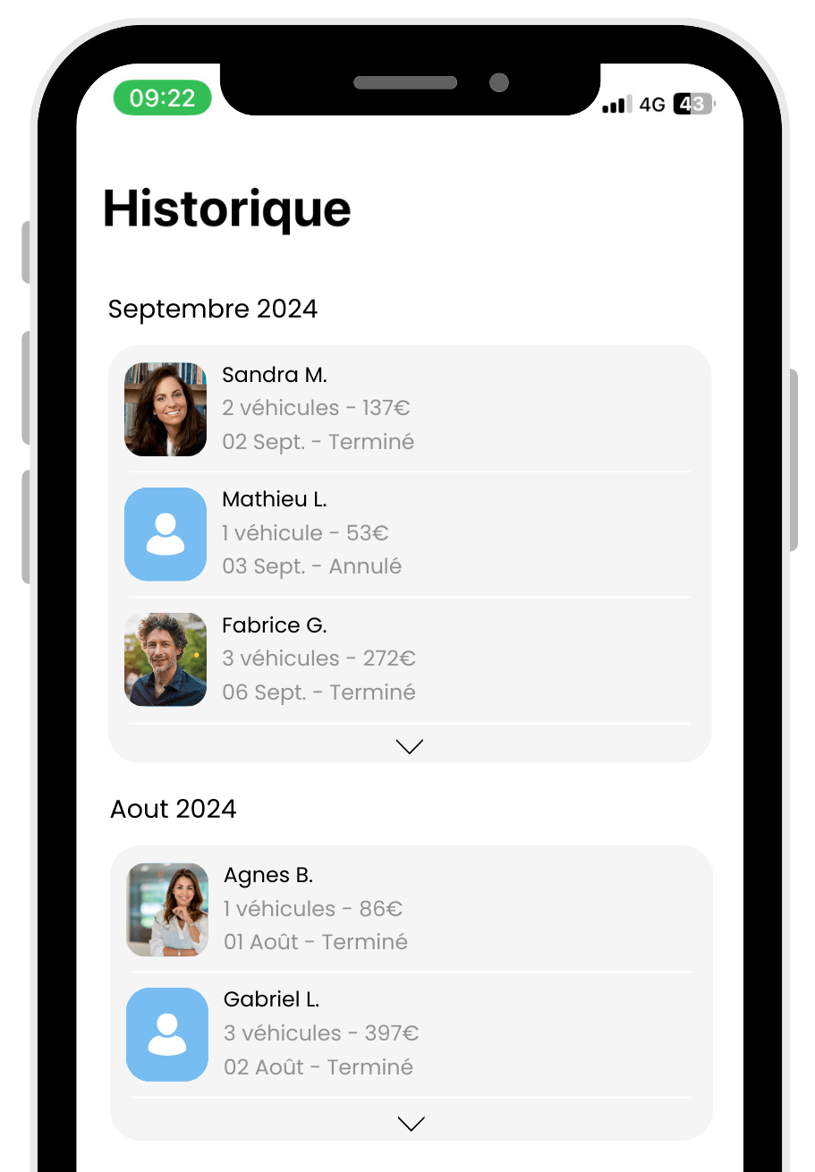 Historique des réservations et services passés pour un suivi des clients
