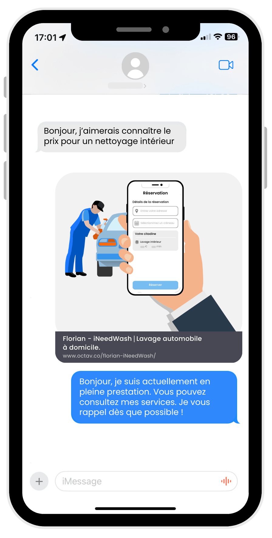 URL personnalisée pour une entreprise sur Octav